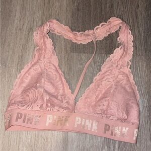 Pink Lace halter Bralette